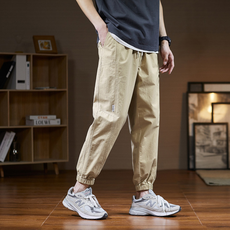 唐狮2023春秋新款束脚宽松工装裤 唐狮休闲裤