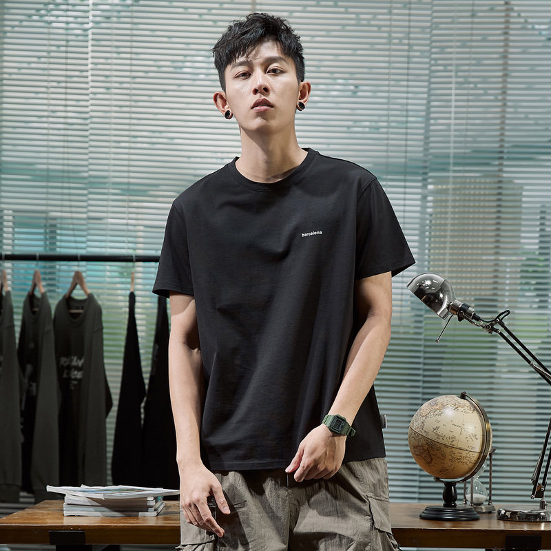 唐狮官方旗舰店短袖t恤男潮打底衫 唐狮天悦T恤