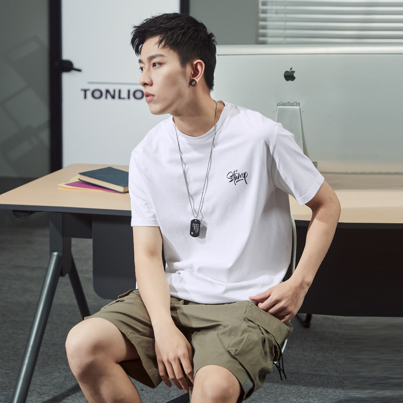 唐狮短袖t恤2021春秋新款打底衫 唐狮喜之乐T恤