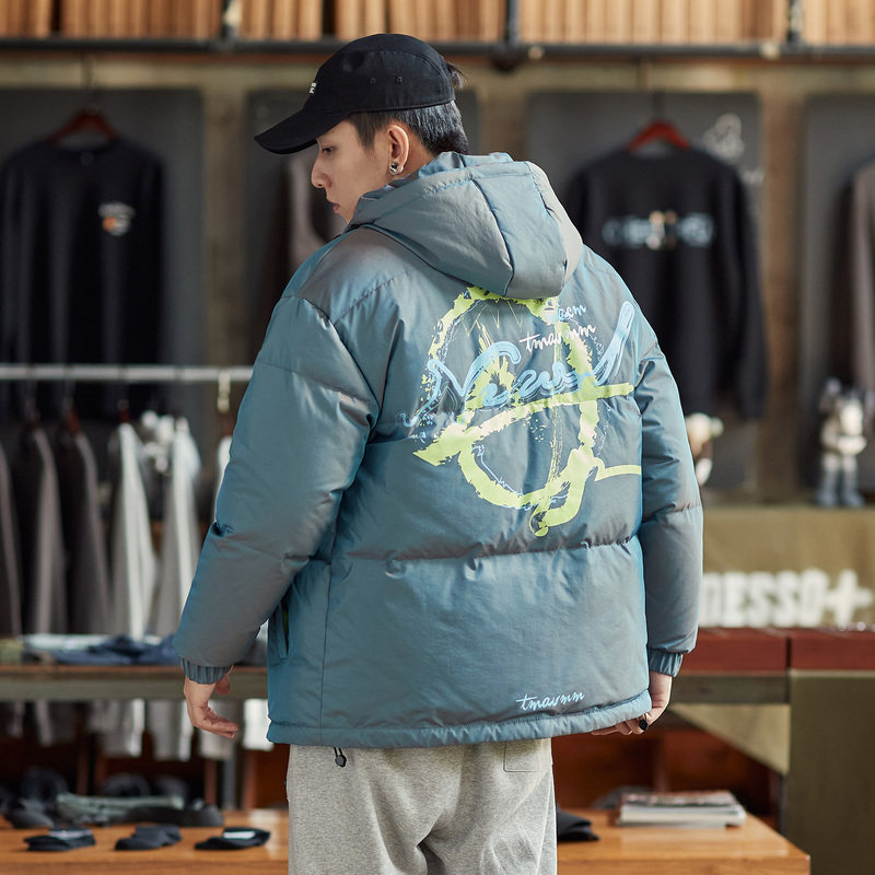 唐狮2021年冬季新款男渐变羽绒服 唐狮喜之乐羽绒服