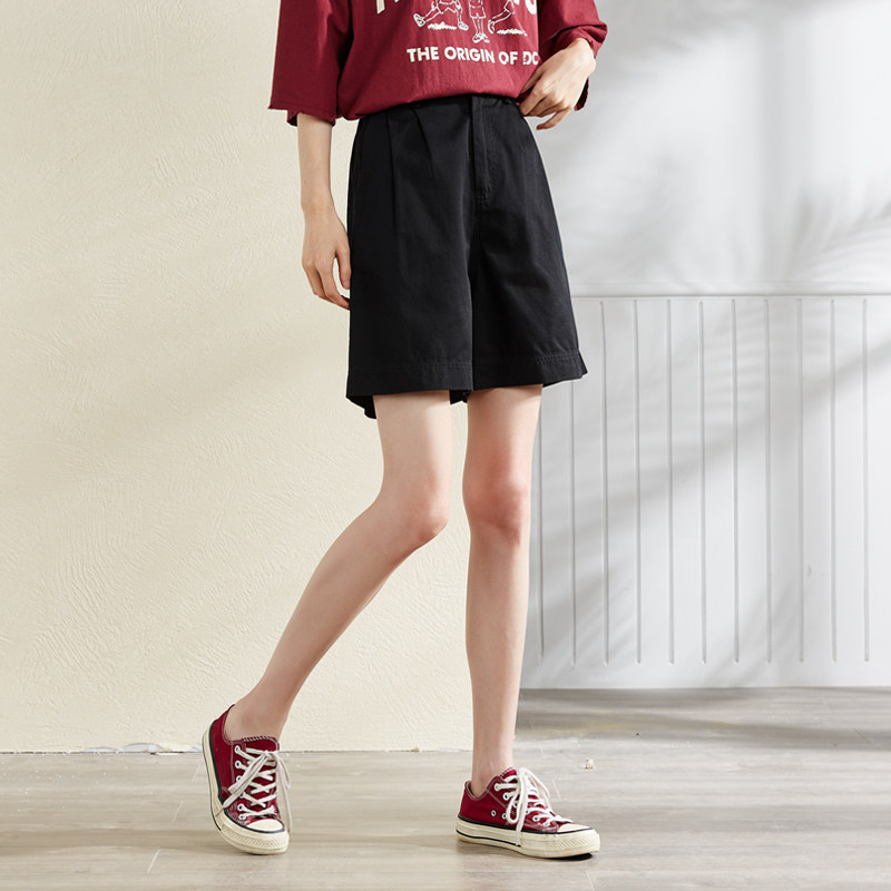 唐狮2022夏季新款女短裤高腰休闲裤 唐狮休闲裤