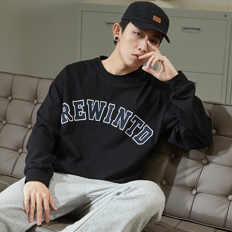 唐狮2022春季新款长袖t恤男打底衫 唐狮喜之乐T恤