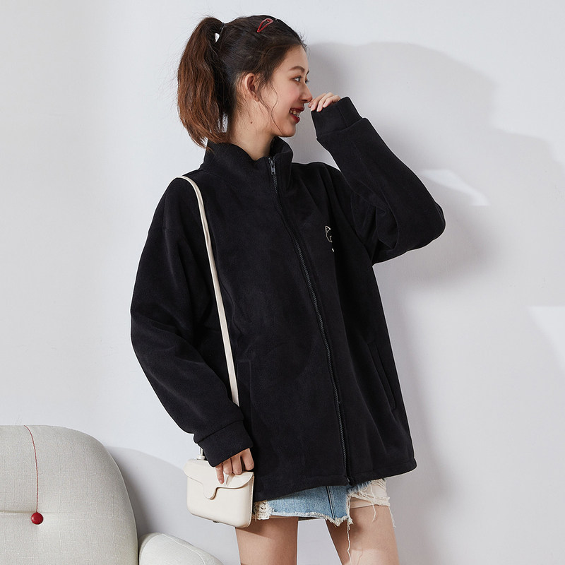 [犬系女孩]唐狮摇粒绒外套2021秋冬 唐狮喜之乐短外套