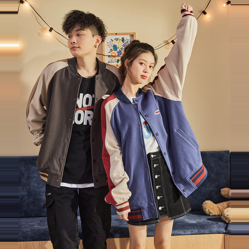 唐狮情侣外套男女2021棒球领 唐狮喜之乐夹克