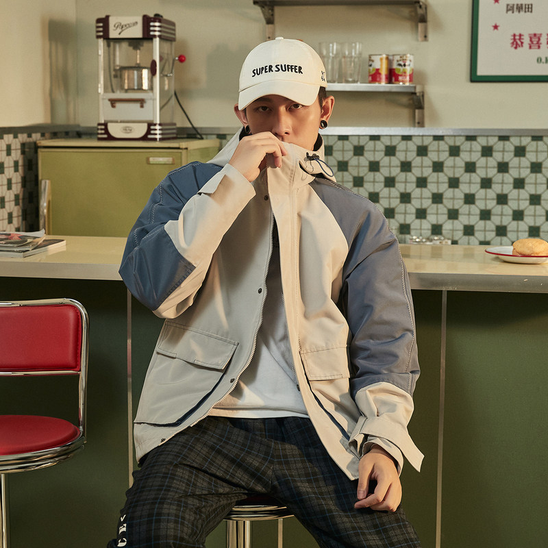 唐狮2020秋装新款工装男港风潮夹克 唐狮天悦夹克