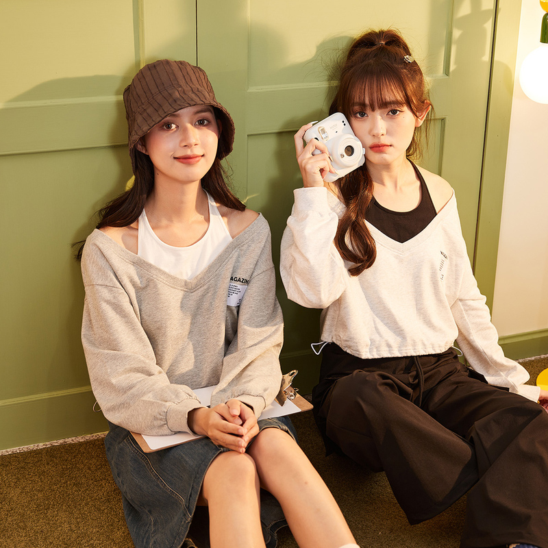 11点官补4到手90.9】唐狮女卫衣挂脖假两件