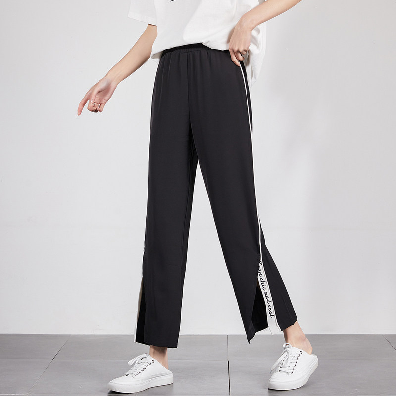 唐狮2020夏装新款女时尚拼接休闲裤 唐狮喜之乐休闲裤