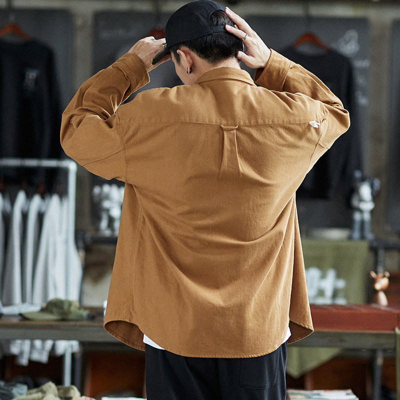 唐狮长袖男2021秋季新款港风潮衬衫 唐狮喜之乐衬衫