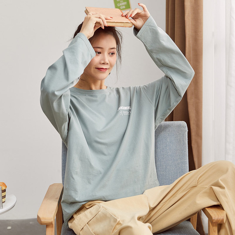 唐狮官方旗舰店长袖女2019秋装t恤 唐狮天悦T恤