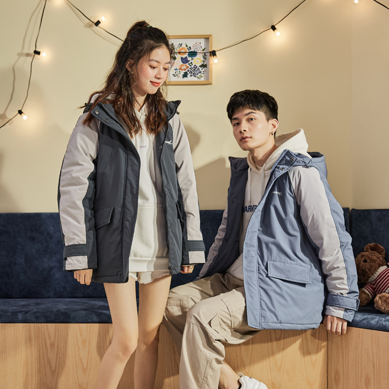 唐狮 冬季新款情侣装棉衣男拼接宽松潮牌棉服韩版加厚保暖外套 2020 唐狮 冬季新款情侣装棉衣男拼接宽松潮牌棉服韩版加厚保暖外套 2020