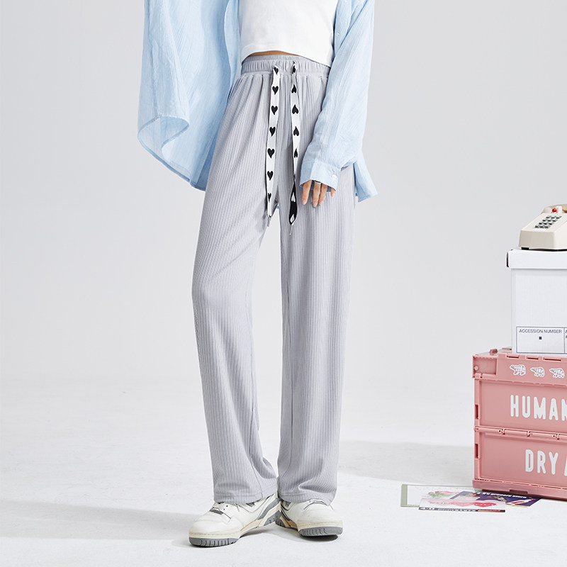 唐狮2022新款夏季冰丝阔腿裤休闲裤 唐狮休闲裤