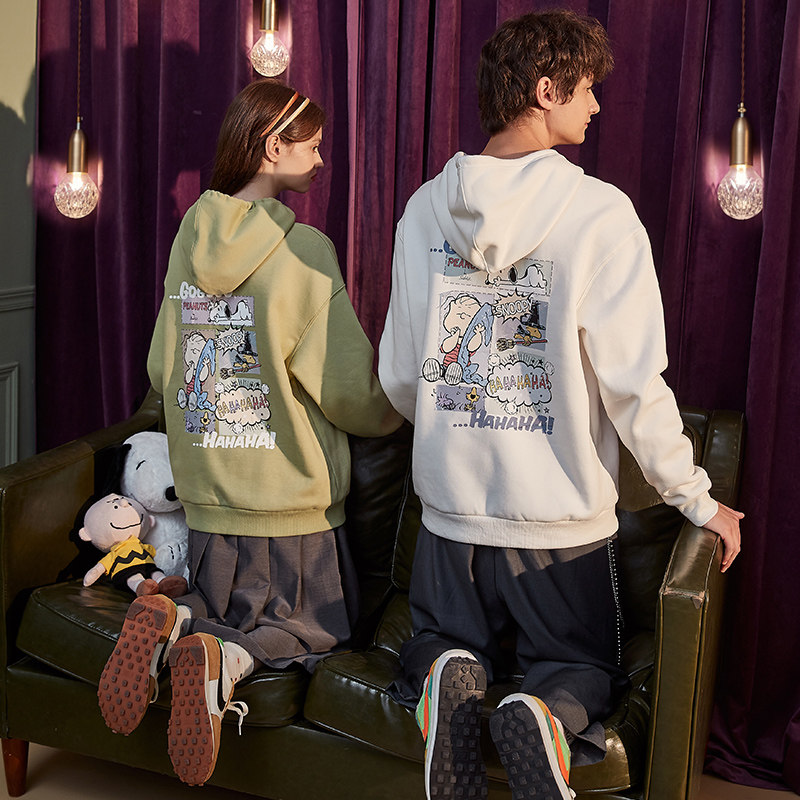 唐狮情侣装连帽2020秋季史努比卫衣 唐狮喜之乐卫衣