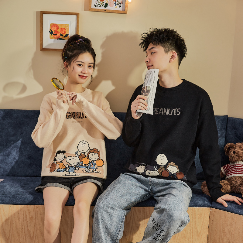 [史努比联名]唐狮2020秋冬新款毛衣 唐狮喜之乐针织衫/毛衣