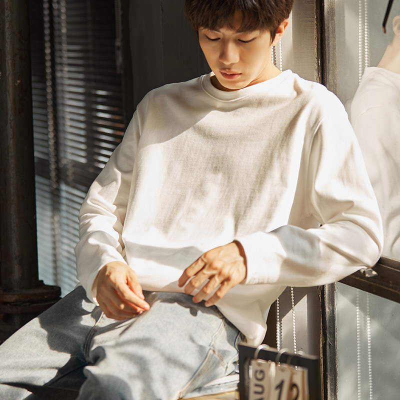 唐狮2023春秋季新款纯色长袖打底衫 唐狮T恤