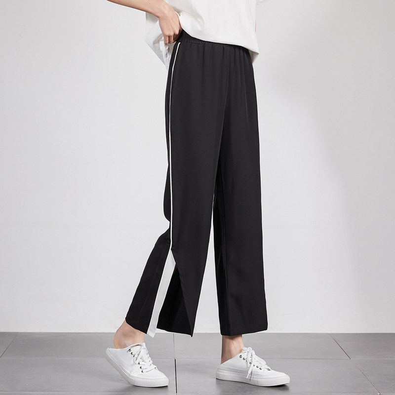 唐狮2020夏装新款女时尚拼接休闲裤 唐狮喜之乐休闲裤