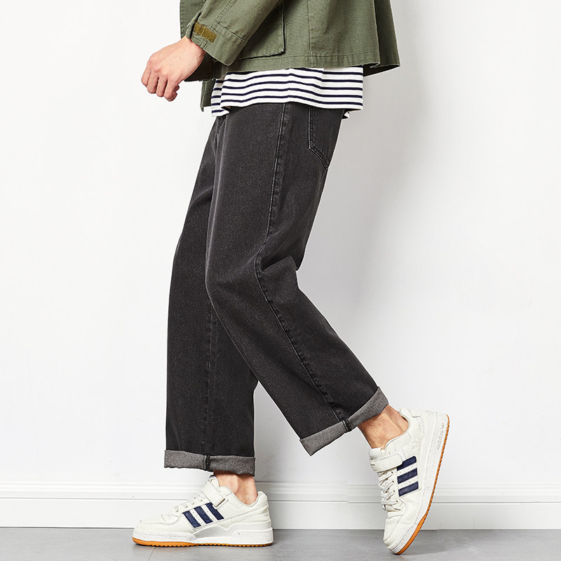 唐狮直筒男士2021秋装新款牛仔裤 唐狮喜之乐牛仔裤