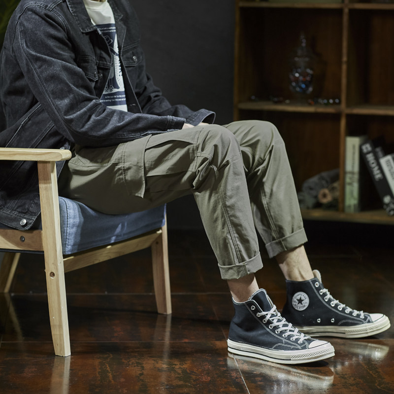 唐狮直筒男2021春秋新款韩版休闲裤 唐狮喜之乐休闲裤