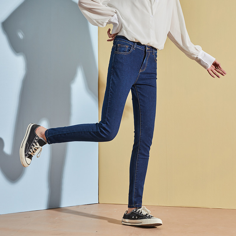 唐狮2020秋季新款高腰显瘦牛仔裤 唐狮天悦牛仔裤