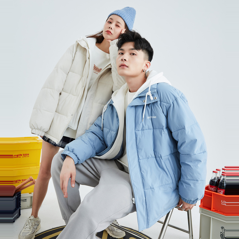 唐狮2021冬季新款情侣连帽男女棉服 唐狮喜之乐棉衣