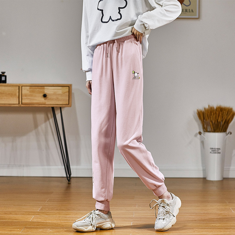 唐狮灰色女士2020秋新款休闲裤子 唐狮喜之乐休闲裤