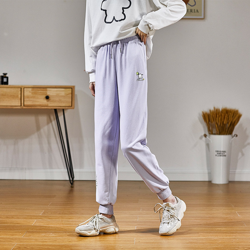 唐狮灰色女士2020秋新款休闲裤子 唐狮喜之乐休闲裤