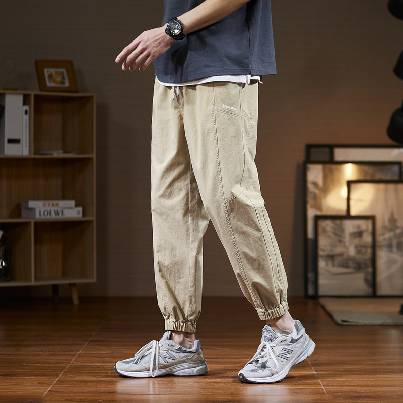 唐狮2023春秋新款束脚宽松工装裤 唐狮休闲裤