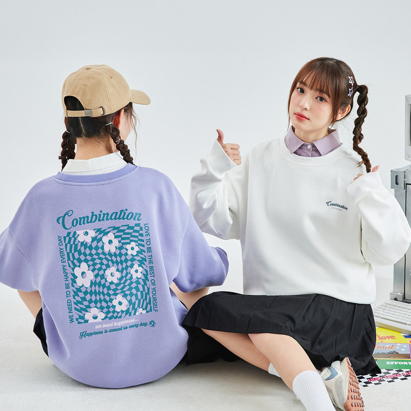 唐狮2022春装新款女圆领设计感卫衣 唐狮喜之乐卫衣/绒衫