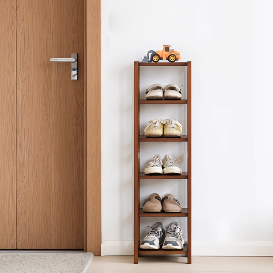 超薄轻巧实木鞋架小户型落地鞋子摆放架多层不占空间立式极窄鞋架 - 图3