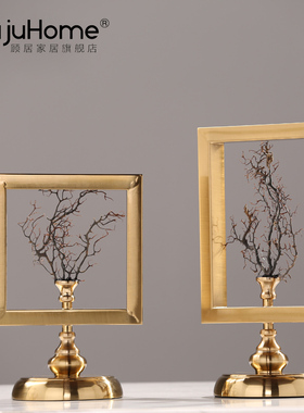 顾居欧式风玄关样板间合金摆件