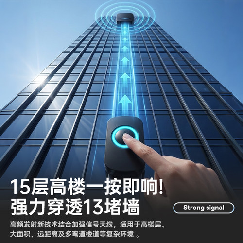 超远距离门铃无线户外防水别墅庭院公司工厂农村自建房穿墙呼叫器 - 图2