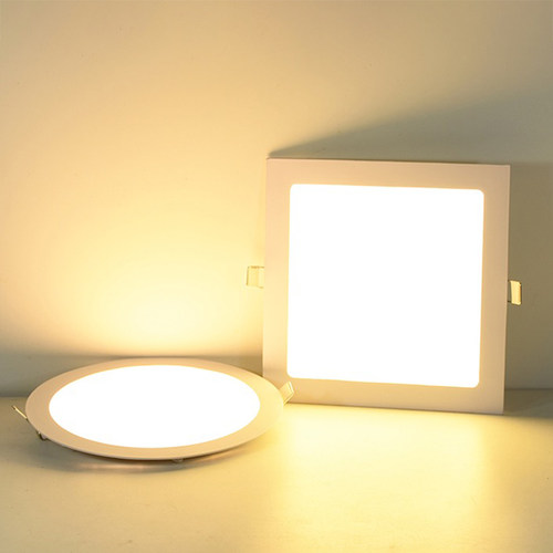 led panel light面板灯天花灯110V220嵌入式商用超薄圆方形筒灯 - 图1