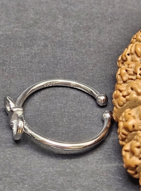 925银蝴蝶结戒指6码戒指女小众设计交叉素圈食指戒轻奢编号111