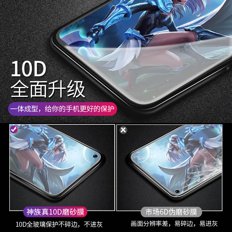 适用于opporeno5钢化膜磨砂Reno5全屏覆盖手机防摔Opporeno蓝光护眼reon高清opppreno5g版防指纹全包边贴膜-图2