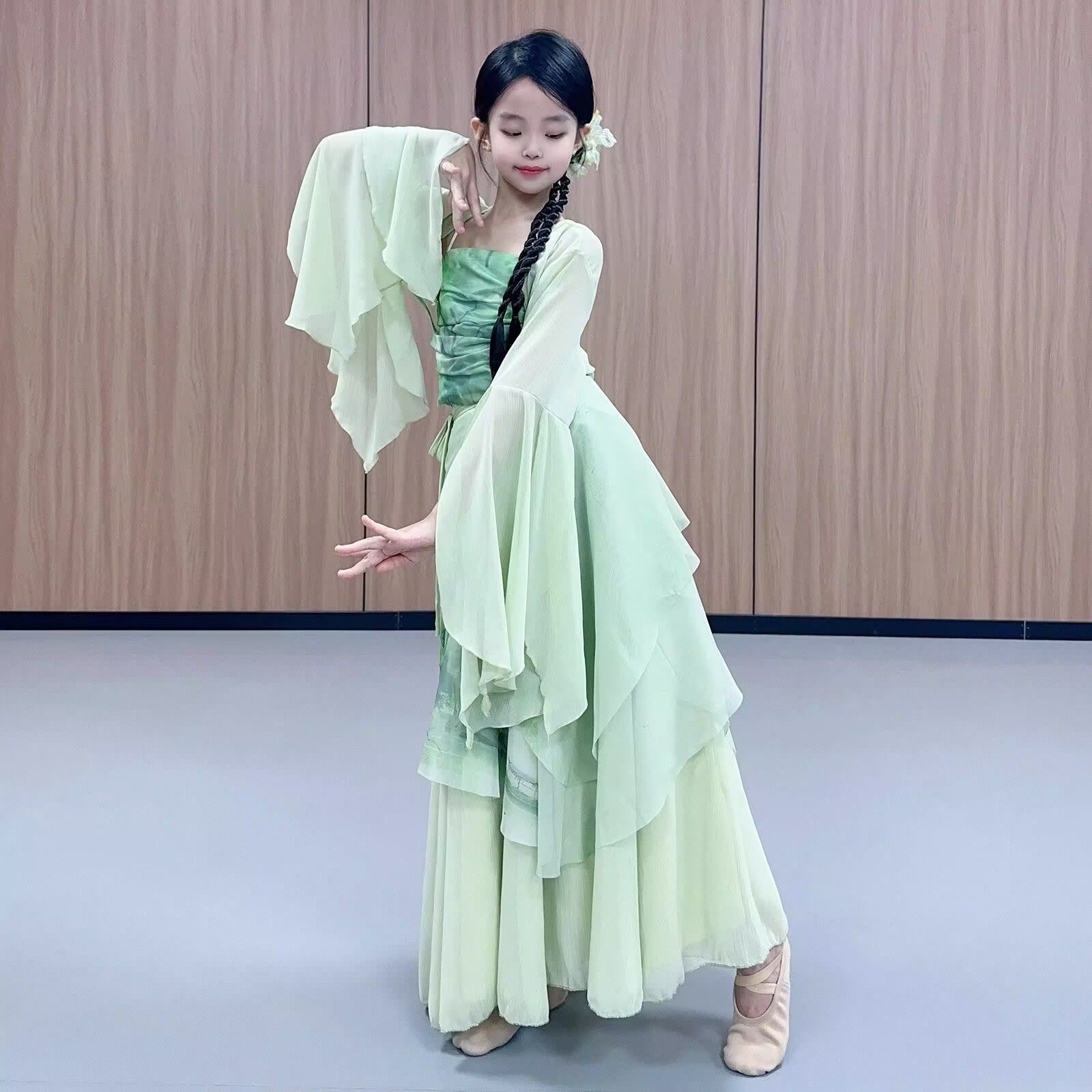 新款儿童古典舞蹈服女国风身韵飘逸仙气纱衣艺考表演服演出服套装,淘宝优惠券,粉丝福利购,淘宝优惠卷