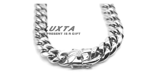 LUXTA 古巴链嘻哈欧美潮流百搭钢素链男女不掉色项链 cuban chain - 图2