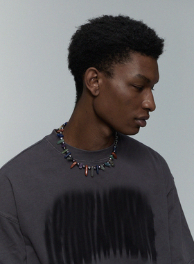 LUXTA天然黑珍珠拼接玉石珠项链