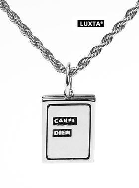 LUXTA天然孔雀石纯银项链