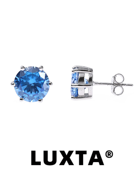 LUXTAs925银蓝钻耳钉嘻哈高级感