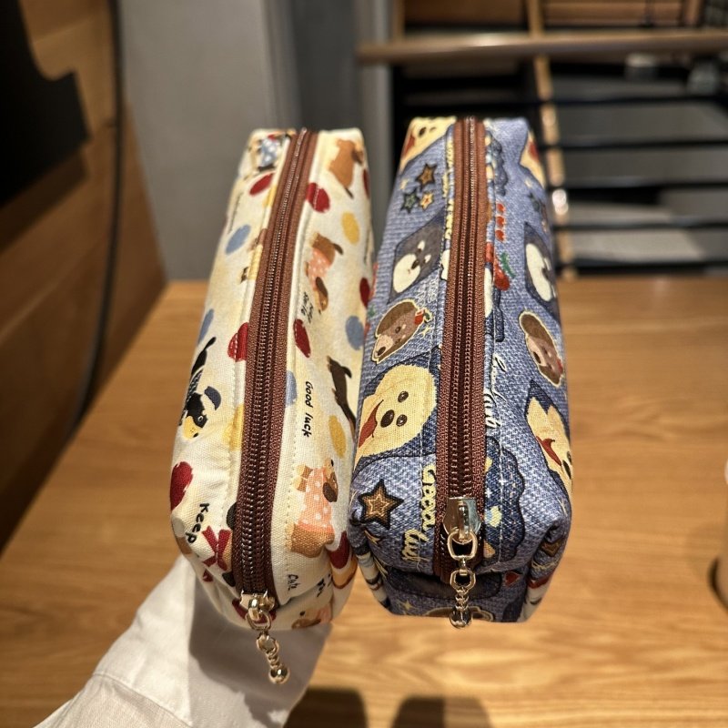 学生笔袋可爱卡通印花包包圆筒化妆包化妆刷口红耳机便携收纳包,淘宝优惠券,粉丝福利购,淘宝优惠卷