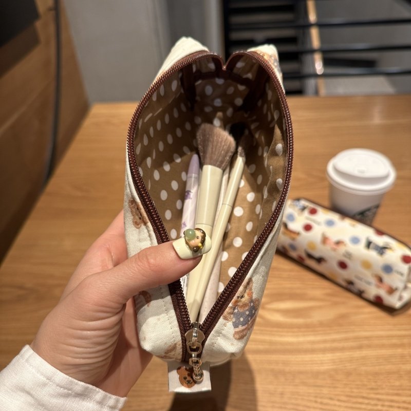 学生笔袋可爱卡通印花包包圆筒化妆包化妆刷口红耳机便携收纳包,淘宝优惠券,粉丝福利购,淘宝优惠卷