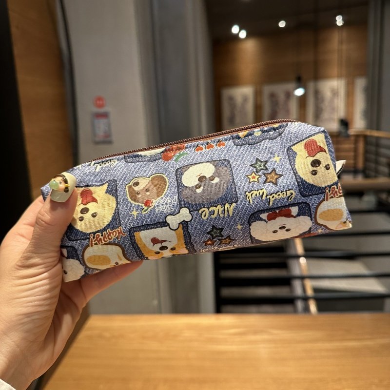 学生笔袋可爱卡通印花包包圆筒化妆包化妆刷口红耳机便携收纳包,淘宝优惠券,粉丝福利购,淘宝优惠卷