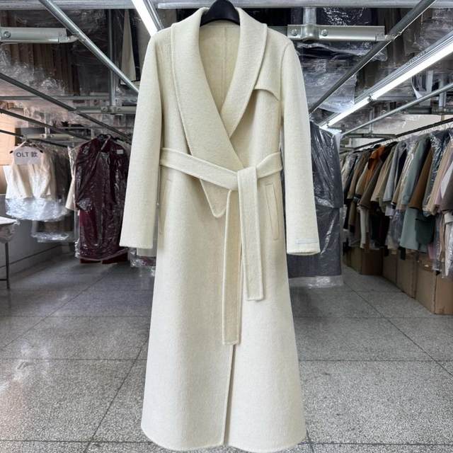 店主自留款双面羊毛大衣女中长款2025年新款秋冬修身显瘦毛呢外套