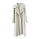 Large lapel double-sided wool coat for women mid-length autumn and winter new high-end temperament simple loose lace-up woolen coat