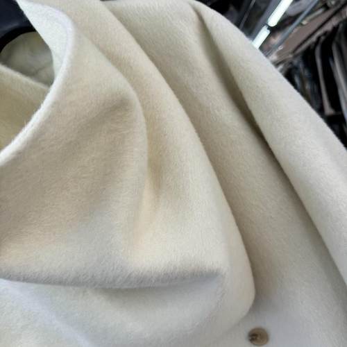 韩国高端双面羊毛羊毛兔毛大衣时尚大围巾长绒款双排扣毛呢外套女 - 图3