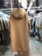 High-end hooded horn button double-sided cashmere coat