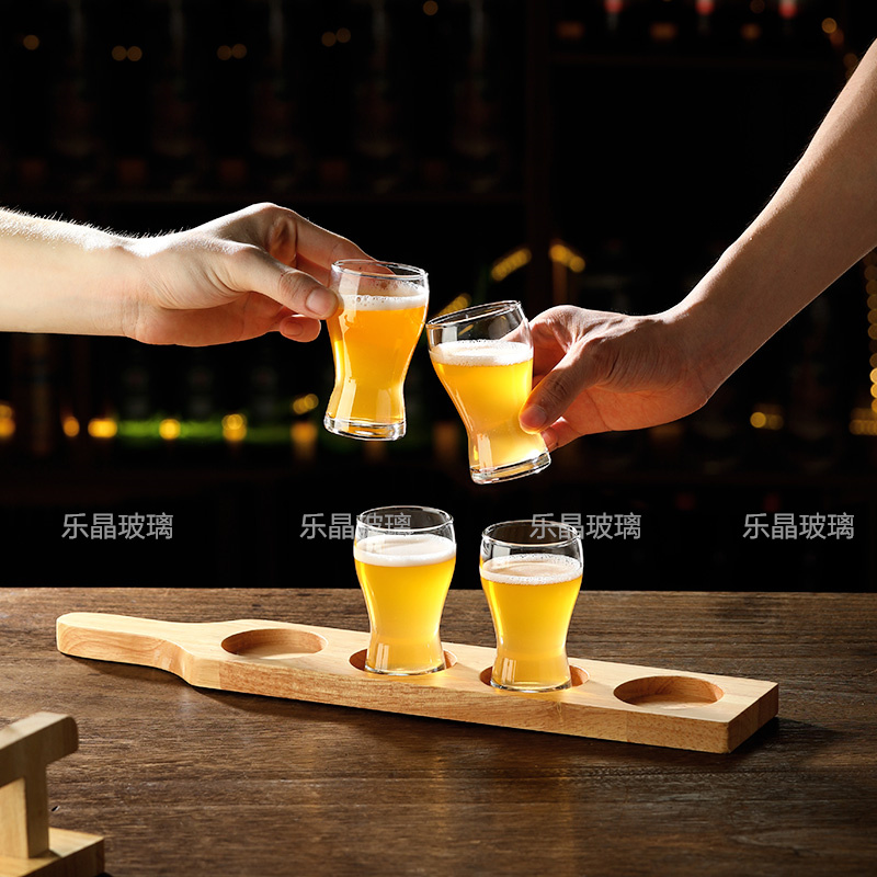 精酿啤酒品尝品鉴试饮小容量闻香玻璃杯卡片式品酒杯杯托套装酒吧 - 图2
