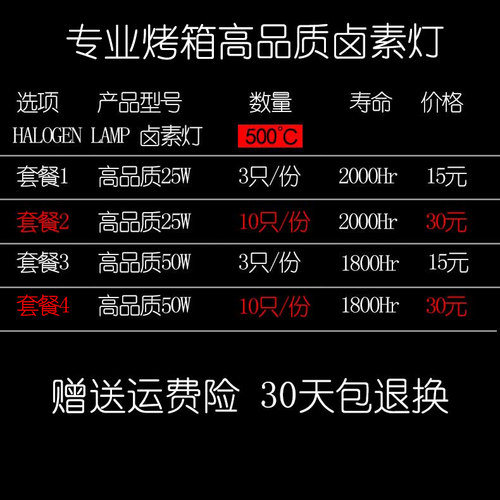 烤箱灯泡 220V 300度25W暖黄光卤素卤钨灯珠脚插脚香薰耐高温灯珠 - 图1