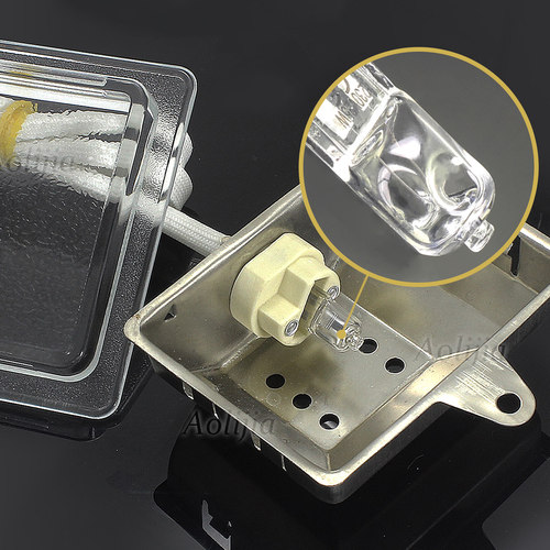 烤箱灯泡 220V 300度25W暖黄光卤素卤钨灯珠脚插脚香薰耐高温灯珠 - 图0