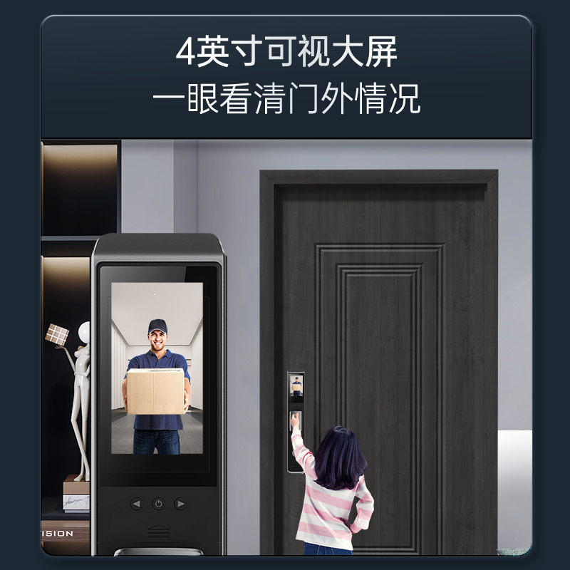 王力智能锁3D人脸识别全自动指纹密码锁家用防盗电子门锁S935 - 图0