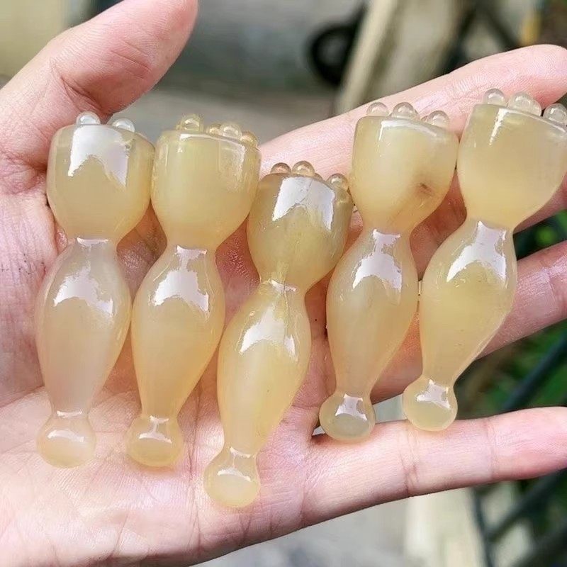 朱雀三啄工具羊角小莲蓬眼部按摩棒黄铜滚珠点穴笔面部美容拨筋棒,淘宝优惠券,粉丝福利购,淘宝优惠卷